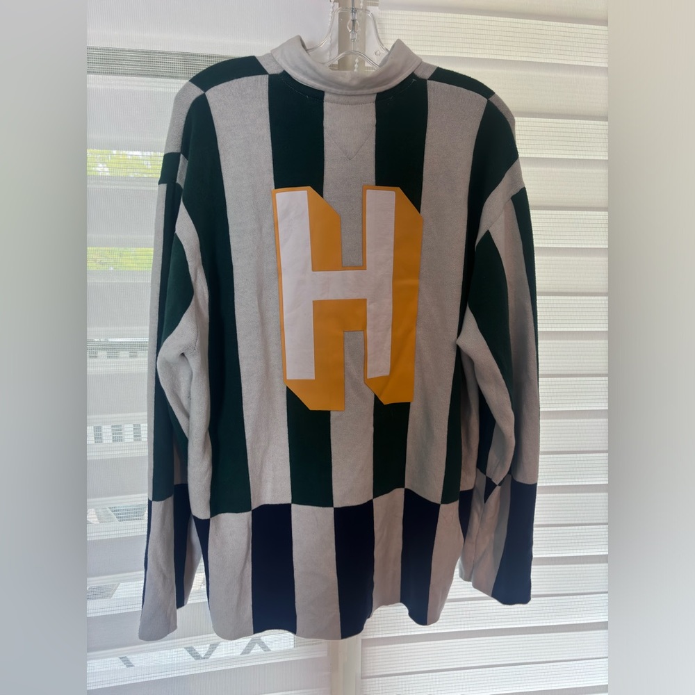 Green and White Striped Rugby Shirt - Picture 6 of 6